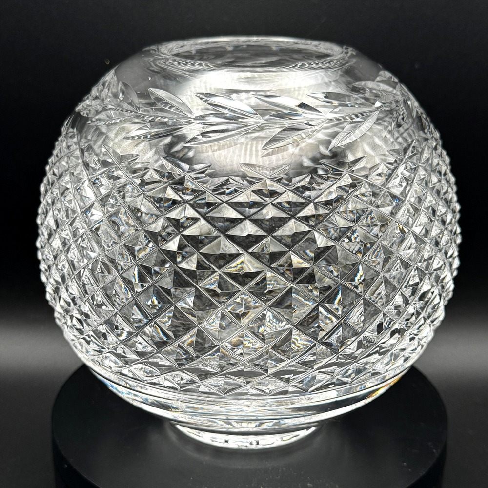 Vintage Waterford Lismore Rose Bowl Cut Crystal Centerpiece Gothic Mark Ireland - Picture 12 of 13